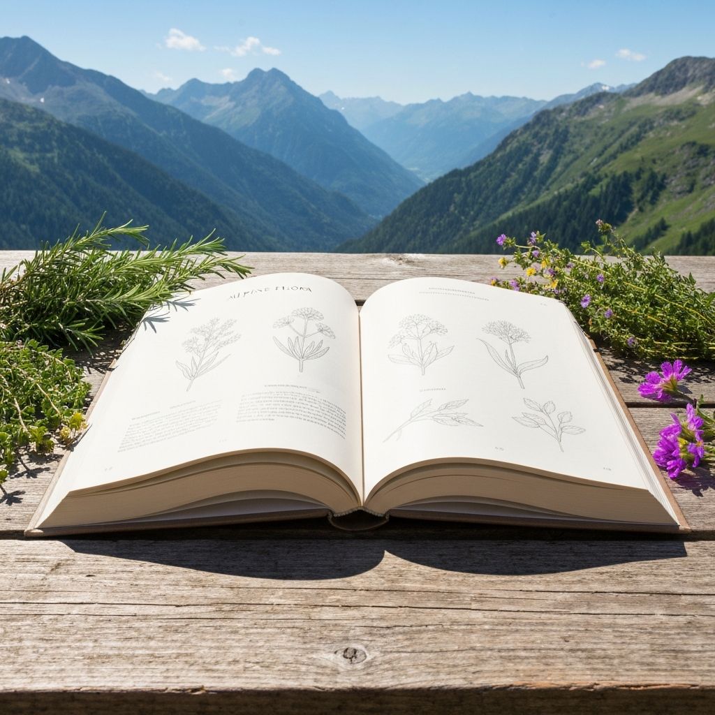 Buch über alpine Flora
